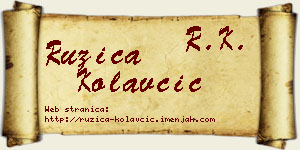 Ružica Kolavčić vizit kartica